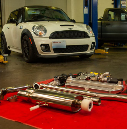 mini cooper - interior of shop 